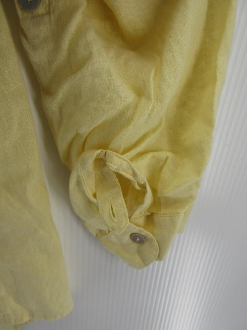 J Jill Top XL Petites Love Linen Shirt Button Down Woven Roll Tab - Picture 4 of 11